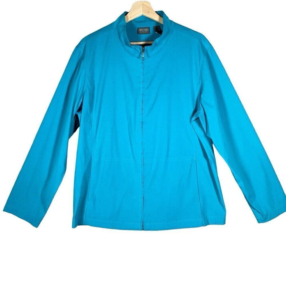 Chicos Jacket Teal Athletic Pickleball Normcore Gorpcore Outdoor Athleisure